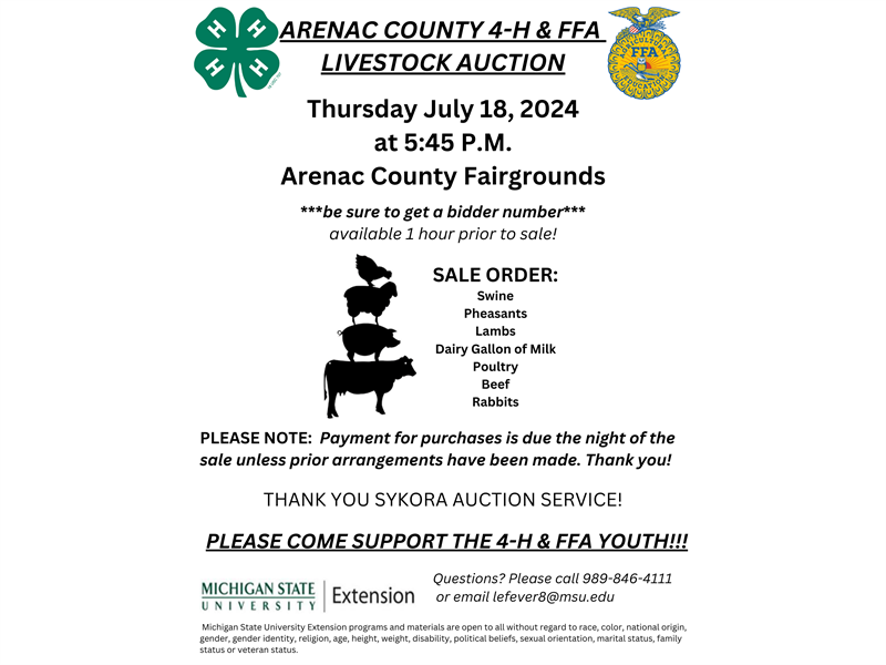 2024 4H/FFA Livestock Auction